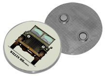 WW2 Military Vehicles - Willys MB (early) Round Fridge Magnet